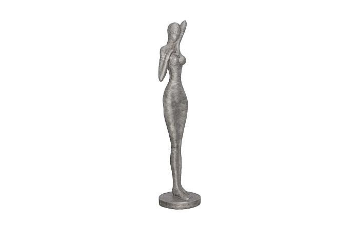 Sculpture debout admirative, aluminium