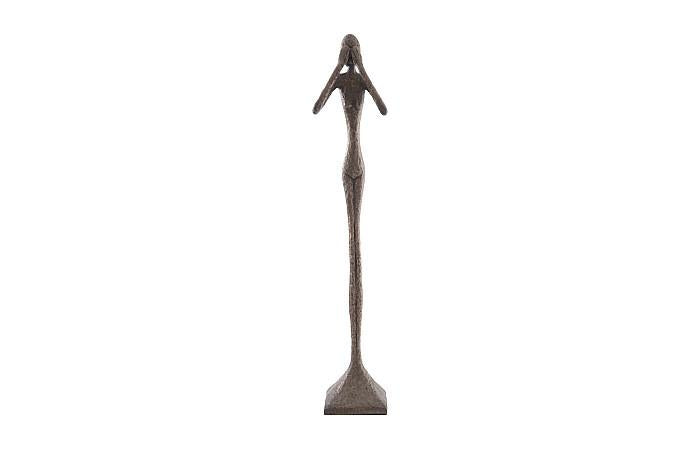 See No Evil Slender Sculpture, Large, Resin, Bronze Finish