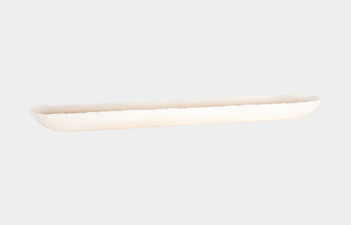 Onyx Canoe Bowl, White