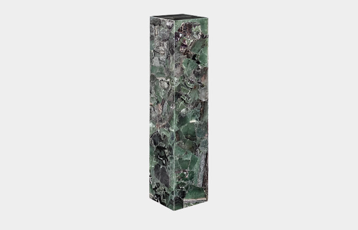 Onyx Lamp Pedestal, Square, Fluorite With Purple