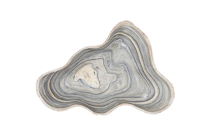 Cast Gray Onyx Bowl, Faux Finish, Large