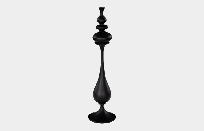 Bella Bloom Vase, Narrow, Matte Black