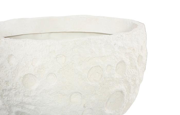 Crater Planter, White Stone