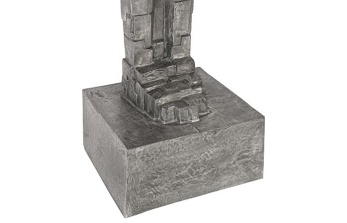 Puzzle Man Sculpture, Black/Silver, Aluminum