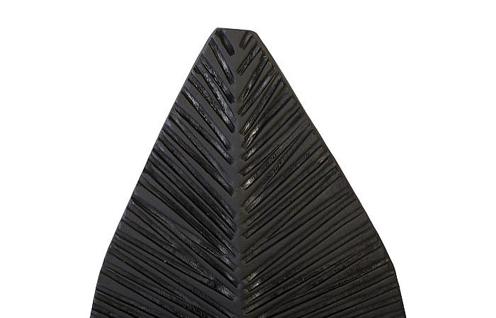 Carved Leaf on Stand, Burnt, SM