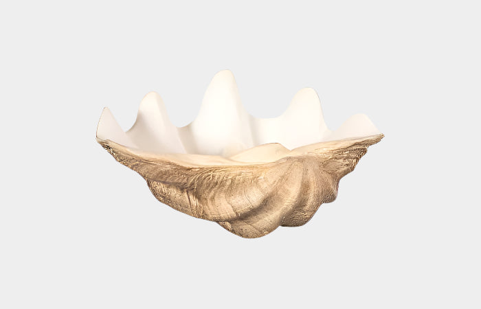 Cast Clam Shell Bowl, Faux Finish, SM