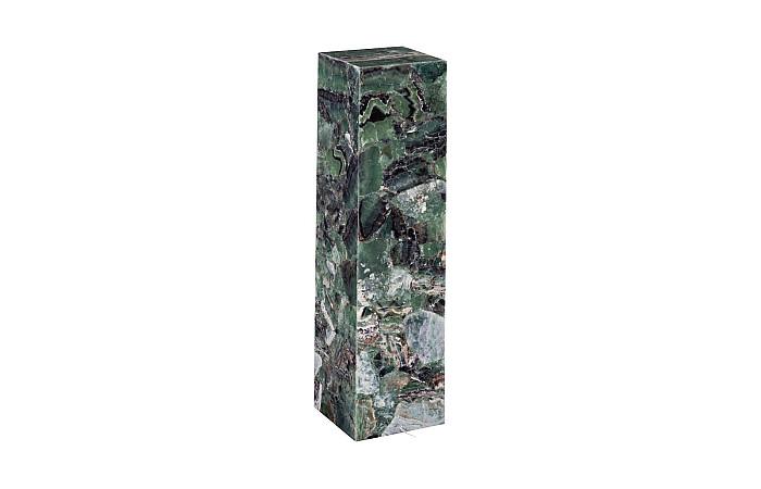 Onyx Lamp Pedestal, Square, Fluorite With Purple