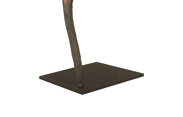 Abstract Figure on Metal Base, Bronze Finish, Leg Folded