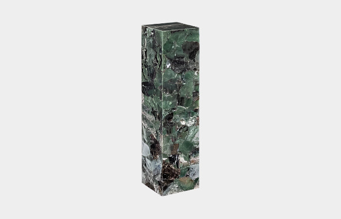 Onyx Lamp Pedestal, Square, Fluorite With Purple
