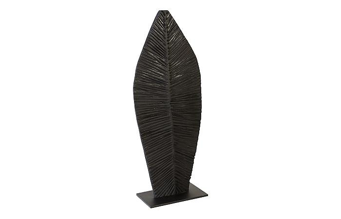 Carved Leaf on Stand, Burnt, SM