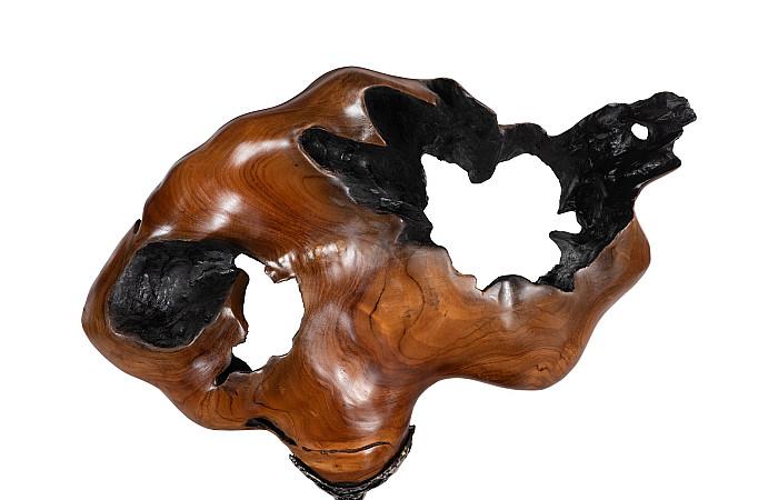 Metallurgy Wood Sculpture, Natural