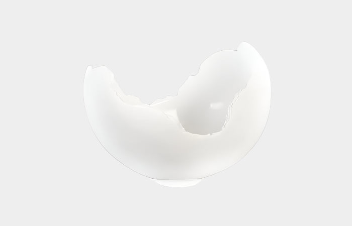 Burled Bowl, Glossy White