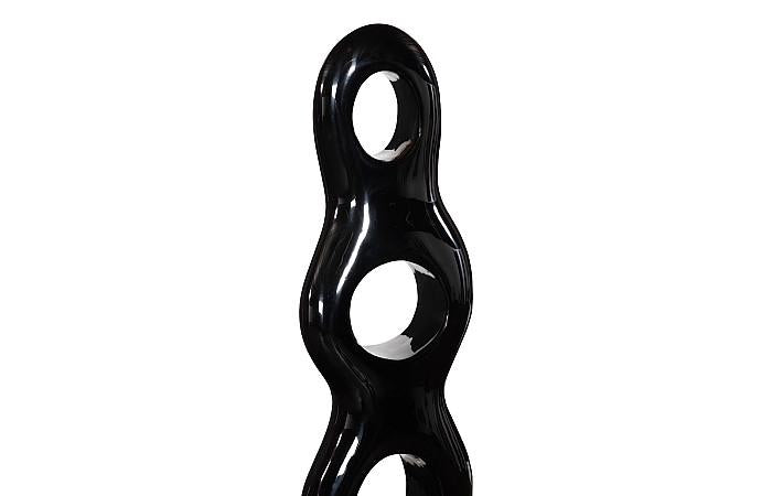 Triple Circle Sculpture, Gel Coat Black