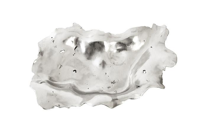Rose Wood Burled Bowl, Silver