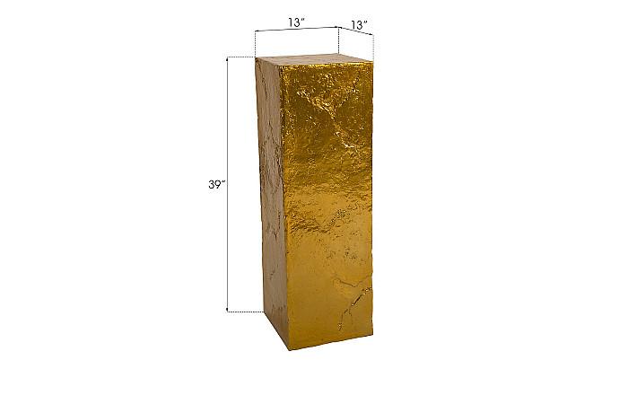 Slate Pedestal, Large, Liquid Gold