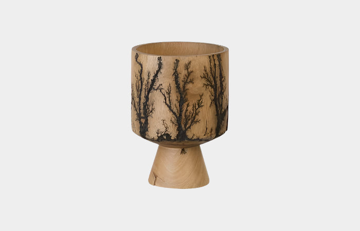 Lightning Vase, Mango Wood, Cup Shape