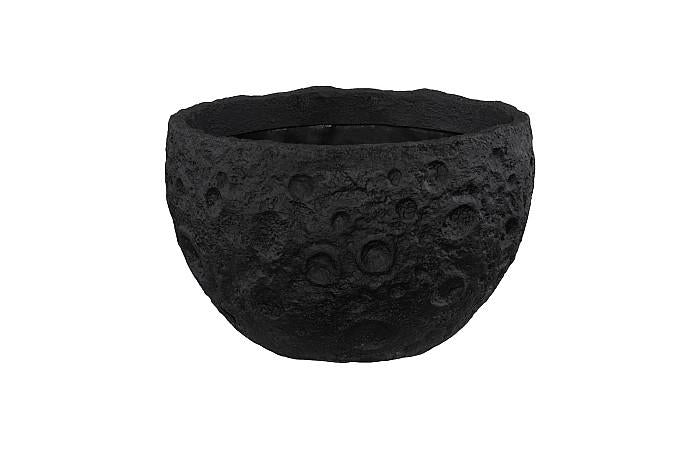 Crater Planter, Black Stone