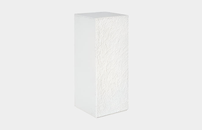 String Theory Pedestal, White Stone, Medium