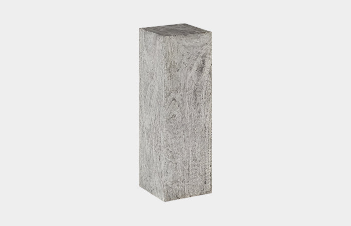 Prism Pedestal, Large, Gray Stone