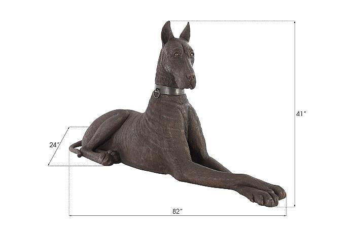 Dogue allemand, bronze, gauche