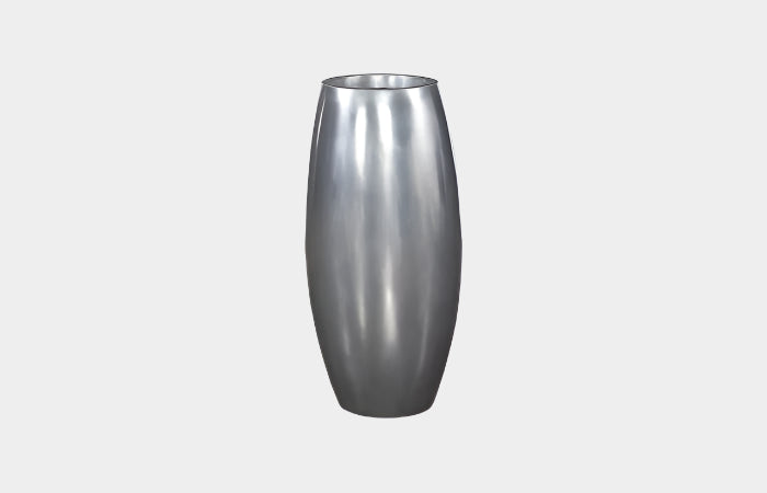 Elonga Planter, Polished Aluminum, MD