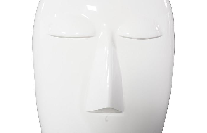 Emerging Face Sculpture, Gel Coat White, Small