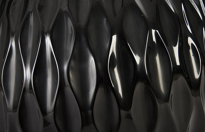 Ripple Planter, Gel Coat Black