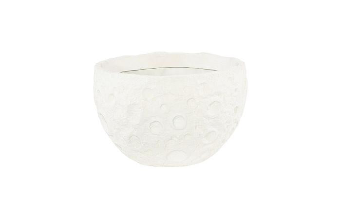 Crater Planter, White Stone
