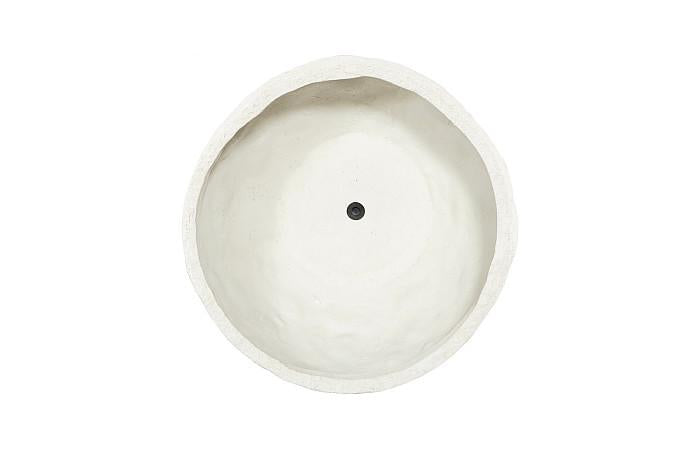Crater Planter, White Stone
