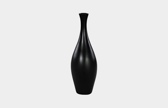 Trumpet Vase, Small, Matte Black