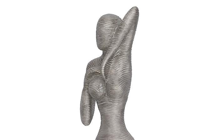 Sculpture debout admirative, aluminium