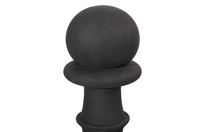 Sculpture de pion d'échecs, pierre moulée noire