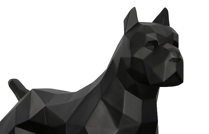 Pitbull Facet Sculpture, Matte Black