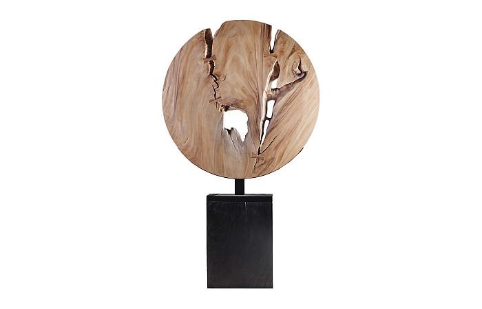 Sculpture de lune en bois