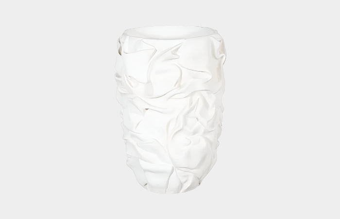 Drape Planter, White Stone