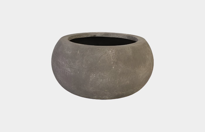 Rounded Planter, Large, Gray