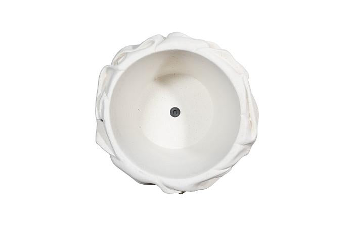 Drape Planter, White Stone