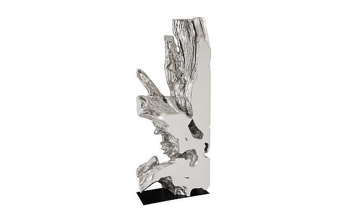 Freeform Sculpture, White, Silver Leaf