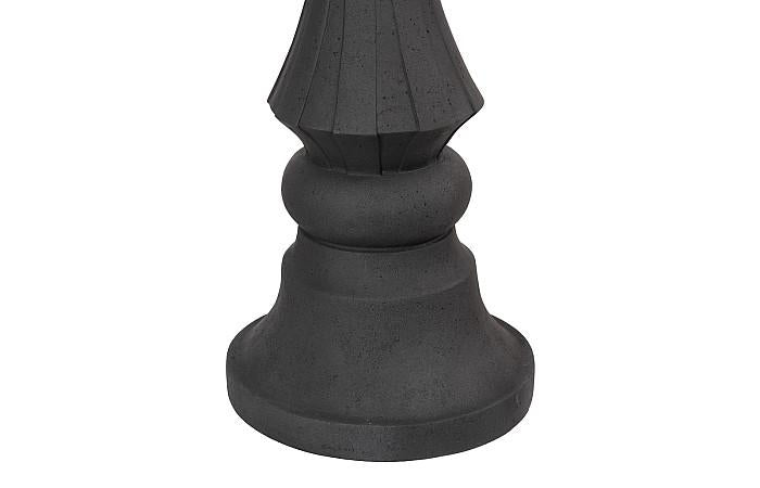 Sculpture d'échecs Bishop, pierre moulée noire