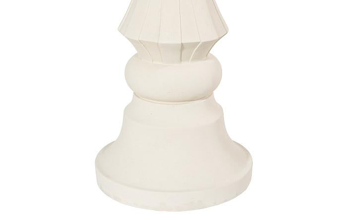 Bishop Chess Sculpture, Cast Stone White