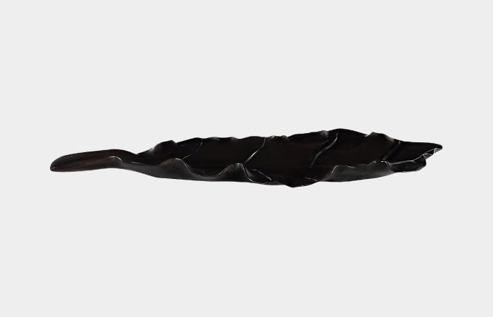 Leaf Bowl, Teak Wood, Black Finish