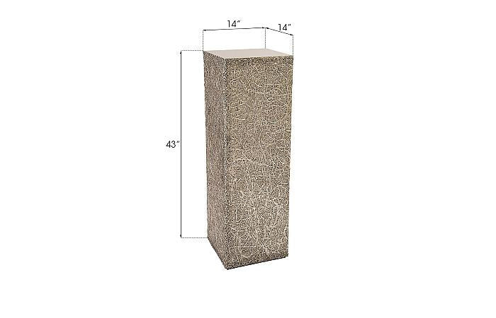 String Theory Pedestal, Silver Leaf, LG