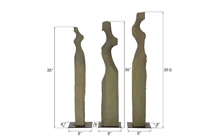 Cast Women Sculptures, Set of 3