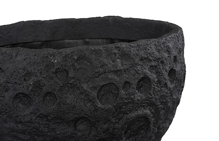 Crater Planter, Black Stone