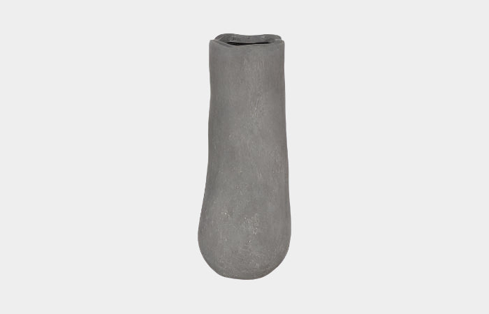 Organic Tall Vase, Gray