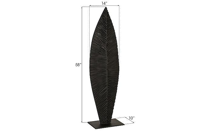 Carved Leaf on Stand, Burnt, MD