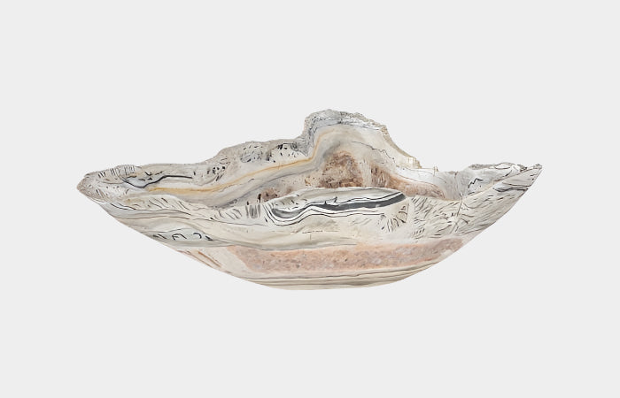 Cast Onyx Bowl, Faux Finish, Medium