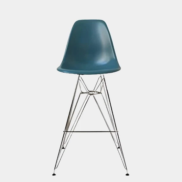 Tabouret moulé Eames avec pieds chromés (27")