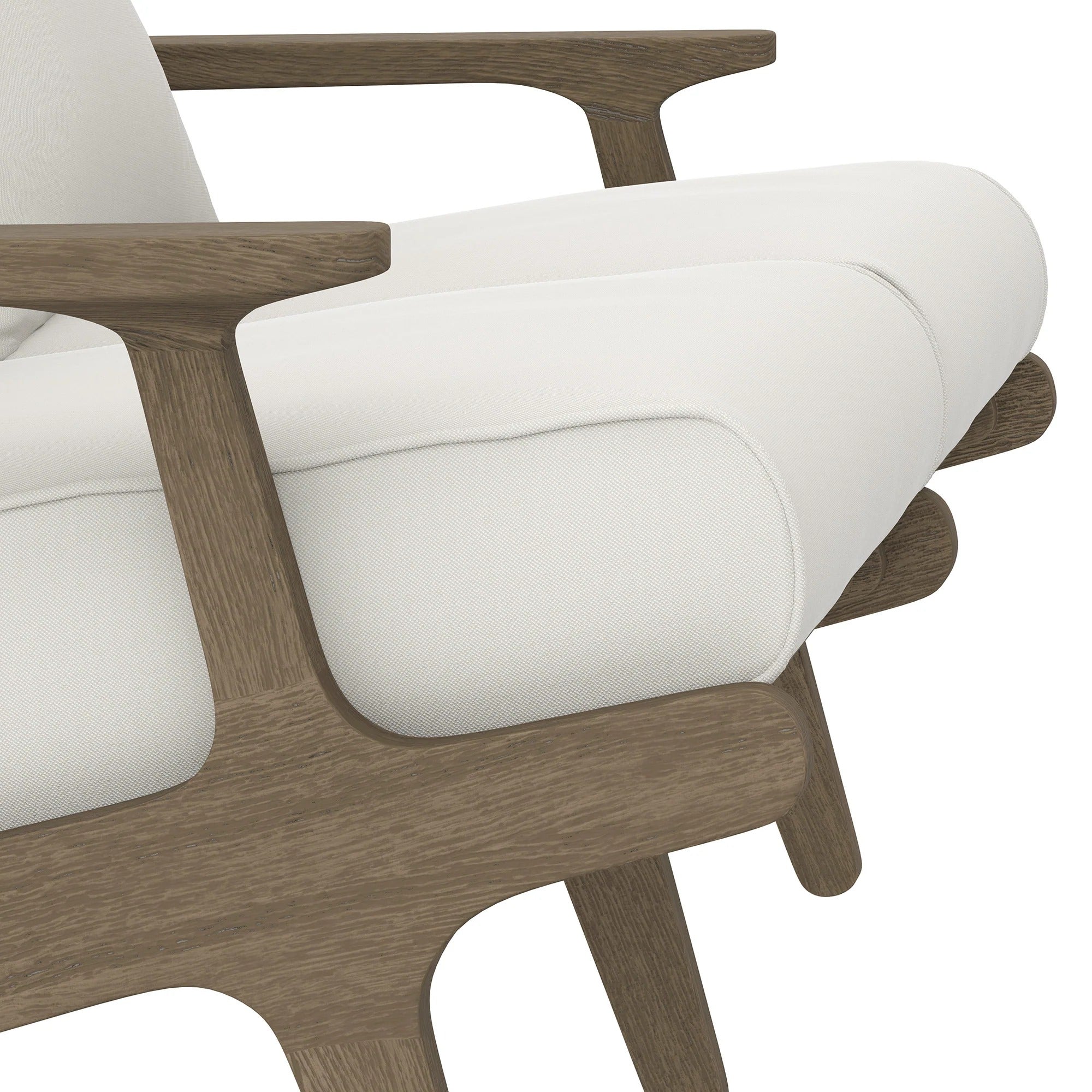 Saratoga Outdoor Patio Teak Wood Loveseat in Weathered Gray White