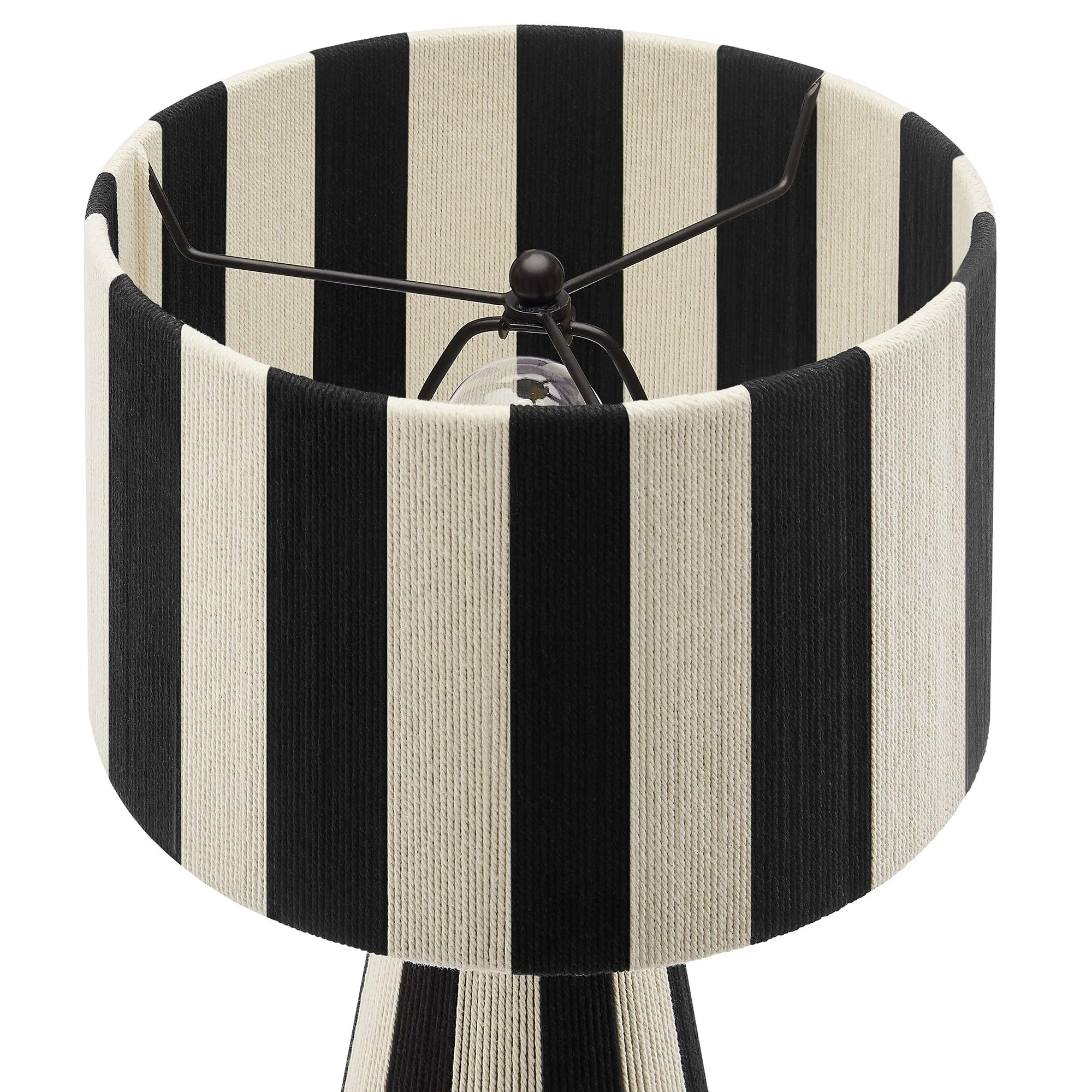 Renae Handwoven Cotton Thread Striped Table Lamp